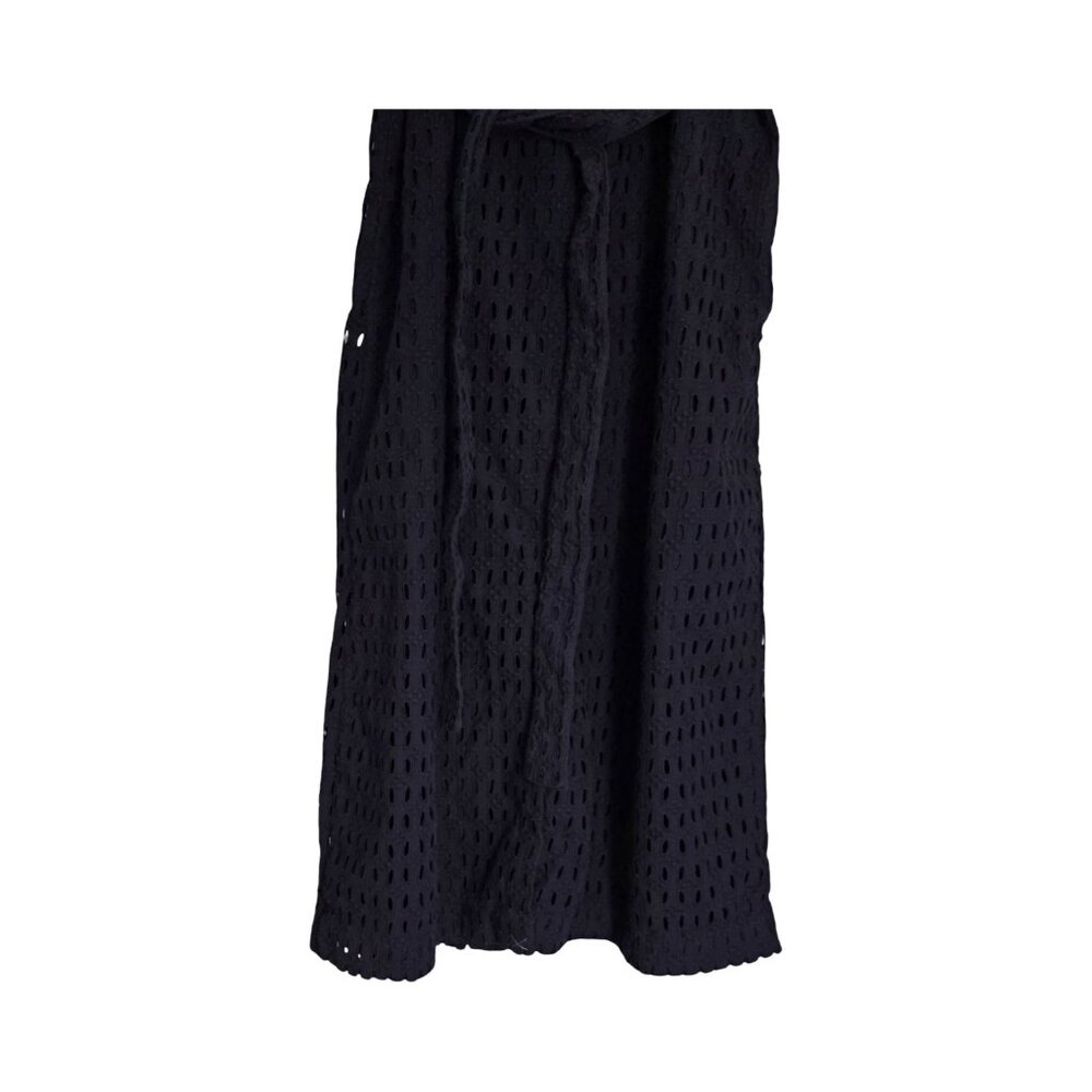 Women's - Ann Taylor Navy Blue Eyelet Midi Dress, Size 14 - Picture 10 of 10